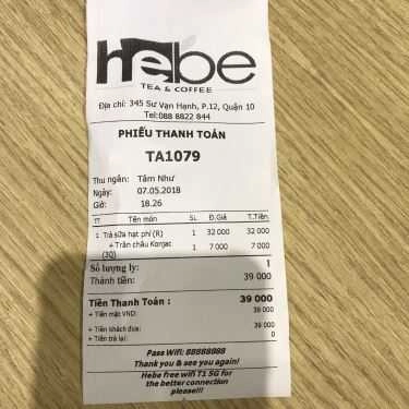 Tổng hợp- Hebe Tea & Coffee - Sư Vạn Hạnh