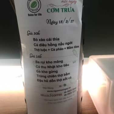 Thực đơn- Hello 5 Coffee - Cống Quỳnh