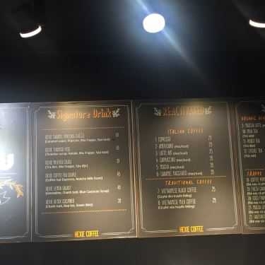 Thực đơn- Hexie - Coffee & Connect