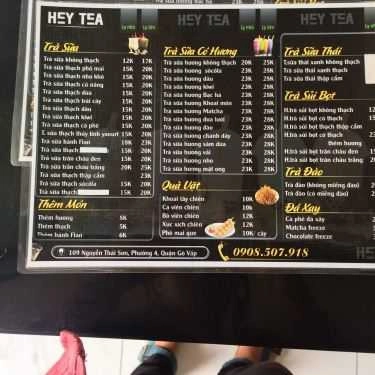 Thực đơn- Cafe Trà Sữa Hey Tea