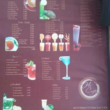 Thực đơn- Hi Cafe