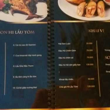 Thực đơn- Quán Nhậu Hi Lẩu Tôm - Hải Sản & Các Món Nhậu Bình Dân