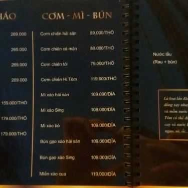 Thực đơn- Quán Nhậu Hi Lẩu Tôm - Hải Sản & Các Món Nhậu Bình Dân