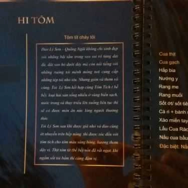 Thực đơn- Quán Nhậu Hi Lẩu Tôm - Hải Sản & Các Món Nhậu Bình Dân