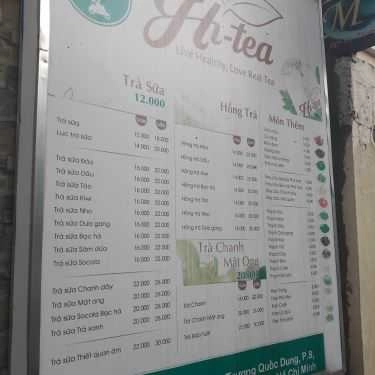 Thực đơn- Cafe Hi Tea - Trương Quốc Dung
