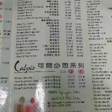 Thực đơn- Cafe Trà Sữa High Tea - Nguyễn Thái Bình