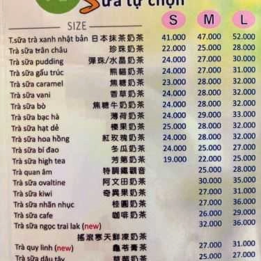 Thực đơn- Cafe Trà Sữa High Tea - Nguyễn Thái Bình