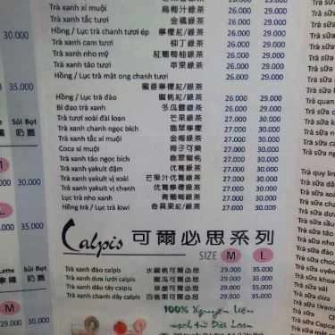 Thực đơn- Cafe Trà Sữa High Tea - Nguyễn Thái Bình
