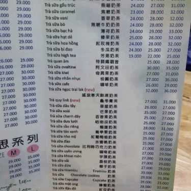 Thực đơn- Cafe Trà Sữa High Tea - Nguyễn Thái Bình