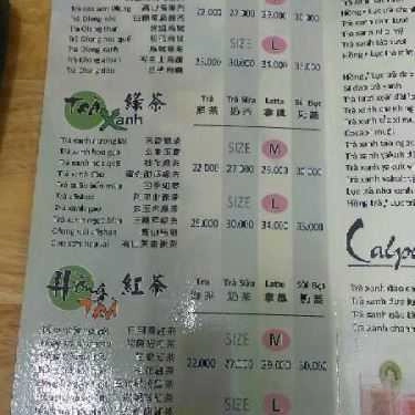 Thực đơn- Cafe Trà Sữa High Tea - Nguyễn Thái Bình
