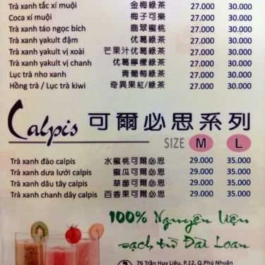 Thực đơn- Cafe Trà Sữa High Tea - Nguyễn Thái Bình