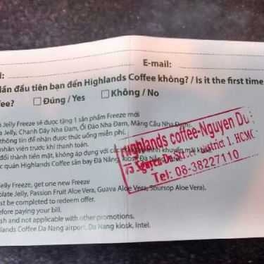 Tổng hợp- Highlands Coffee - Nguyễn Du