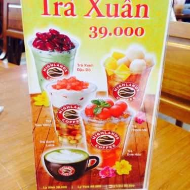 Thực đơn- Highlands Coffee - Parkson CT Plaza