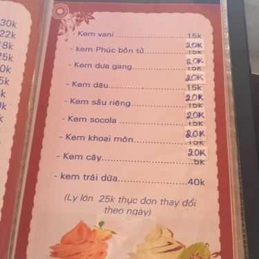 Thực đơn- Hoa Biển Cafe