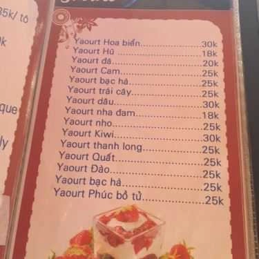 Thực đơn- Hoa Biển Cafe