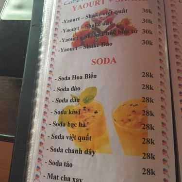 Thực đơn- Hoa Biển Cafe