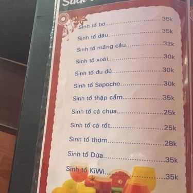Thực đơn- Hoa Biển Cafe
