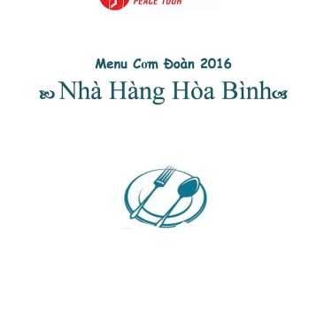 Thực đơn- Nhà hàng tiệc cưới Hoà Bình - Nhà Hàng Tiệc Cưới