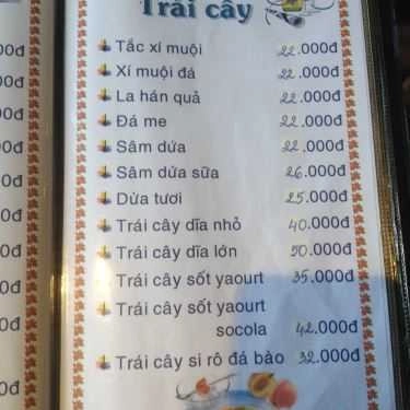 Thực đơn- Hoa Giấy Cafe