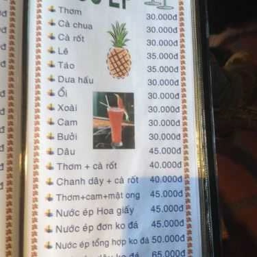 Thực đơn- Hoa Giấy Cafe