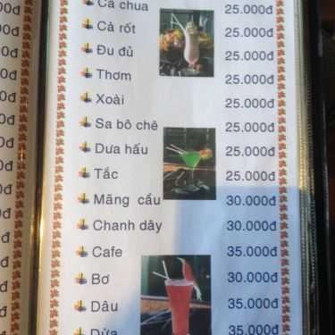Thực đơn- Hoa Giấy Cafe