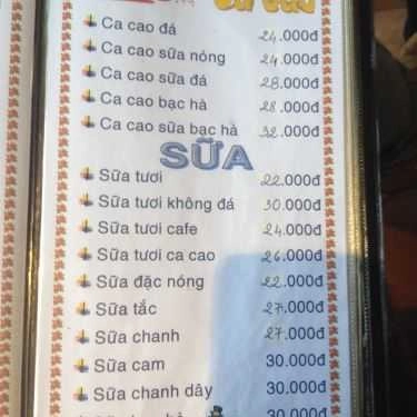 Thực đơn- Hoa Giấy Cafe
