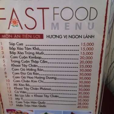 Thực đơn- Cafe Trà Sữa Hoa Hướng Dương - Lê Lai