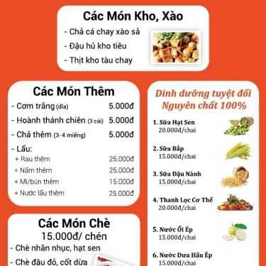 Thực đơn- Quán Ăn Hoa Sala - Chuyên Phục Vụ Các Món Chay