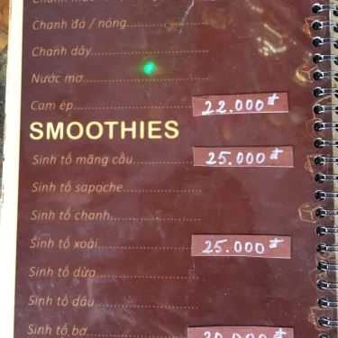 Thực đơn- Hoàng Net Coffee - Đường Số 16
