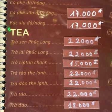 Thực đơn- Hoàng Net Coffee - Đường Số 16