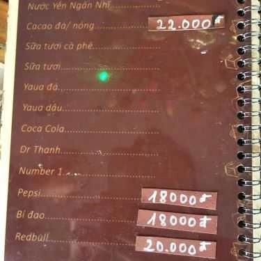 Thực đơn- Hoàng Net Coffee - Đường Số 16
