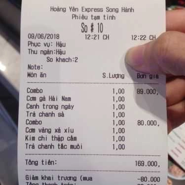 Thực đơn- Shop online Hoàng Yến Express - Giao Hàng Món Ăn - Song Hành