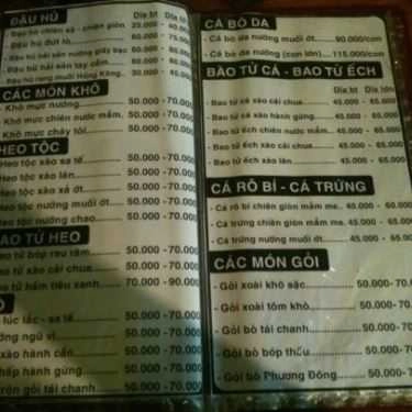 Thực đơn- Ăn vặt Hội Quán Bia Đen Vỉa Hè