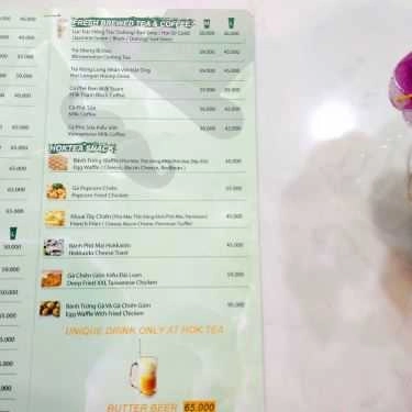 Thực đơn- Cafe Hok Tea - Trà Sữa Đài Loan - Bạch Đằng