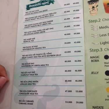 Thực đơn- Cafe Hok Tea - Trà Sữa Đài Loan - Bạch Đằng