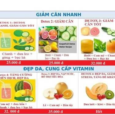 Thực đơn- Home Juice & Detox - Shop Online