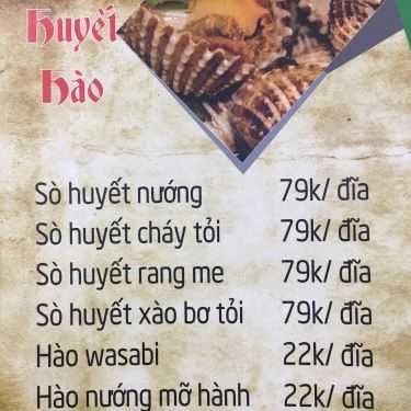 Thực đơn- Quán Nhậu Hồng Long Quán - Hải Sản Tươi Sống