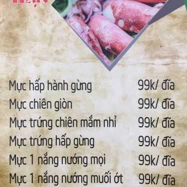 Thực đơn- Quán Nhậu Hồng Long Quán - Hải Sản Tươi Sống