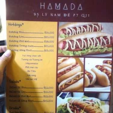 Thực đơn- Ăn vặt Hamada Hotdog