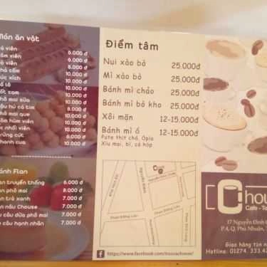 Thực đơn- House - Coffee, Tea & Cake