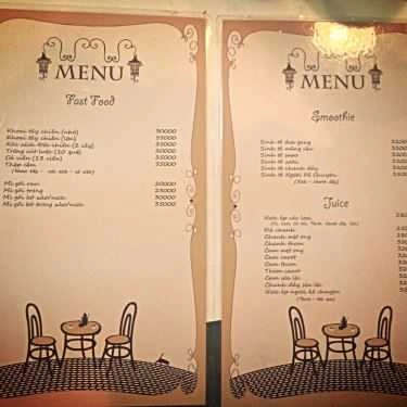 Thực đơn- HQ Người Kể Chuyện Cafe