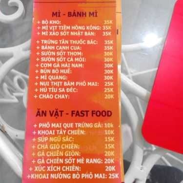 Thực đơn- I Cafe Saigon