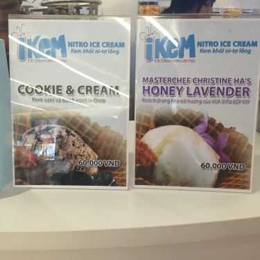 Thực đơn- Cafe IKEM Saigon Centre - Nitro Ice Cream & Desserts