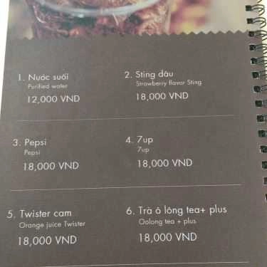 Thực đơn- Cafe Inno Kafe