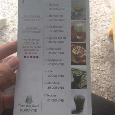 Thực đơn- SAGASO Coffee - Nguyễn Huy Tưởng