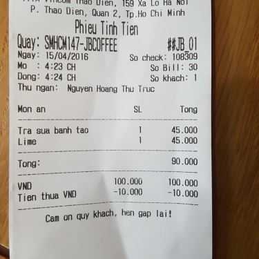 Tổng hợp- J & B Coffee House - Vincom Mega Mall Thảo Điền
