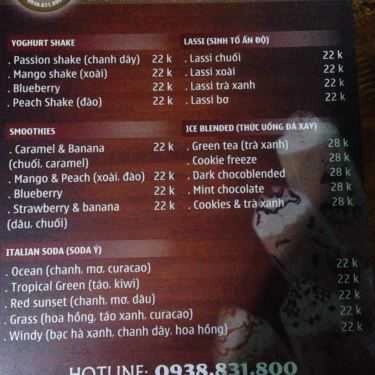Thực đơn- J.U.N.E Coffee & Tea
