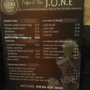 Tổng hợp- J.U.N.E Coffee & Tea