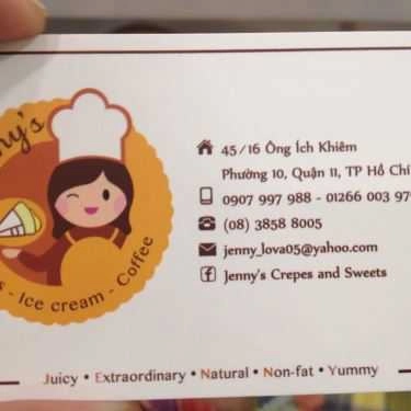 Tổng hợp- Tiệm Bánh Jenny's - Crepes & Sweets