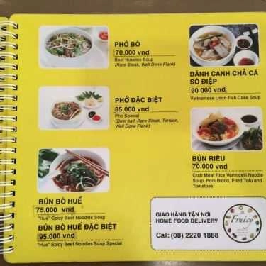 Thực đơn- Cafe JL. Fruicy